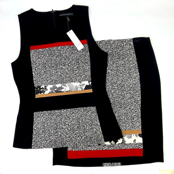 NWT Gorgeous White House Black Market Ponte Skirt Set, 8 - Picture 1 of 10